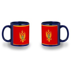 TAZA COLOR RECUADRO bandera montenegro pais gobierno montenegrino color mug jarra cerveza te infusión