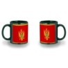 TAZA COLOR RECUADRO bandera montenegro pais gobierno montenegrino color mug jarra cerveza te infusión