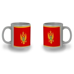 TAZA COLOR RECUADRO bandera montenegro pais gobierno montenegrino color mug jarra cerveza te infusión