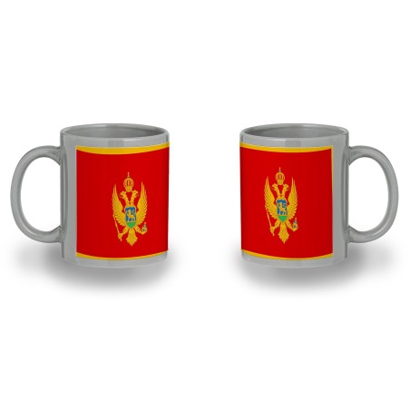 TAZA COLOR RECUADRO bandera montenegro pais gobierno montenegrino color mug jarra cerveza te infusión