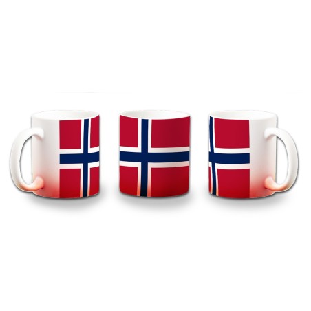 TAZA CON DEGRADADO bandera noruega pais gobierno noruego color personalizada