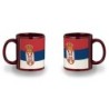 TAZA COLOR RECUADRO bandera serbia pais gobierno serbio color mug jarra cerveza te infusión