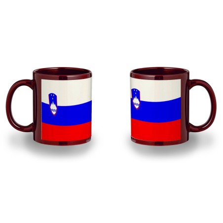 TAZA COLOR RECUADRO bandera eslovenia pais gobierno esloveno color mug jarra cerveza te infusión