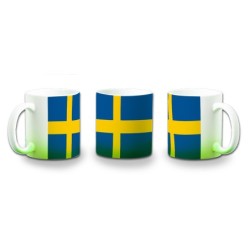 TAZA CON DEGRADADO bandera suecia pais gobierno sueco color personalizada