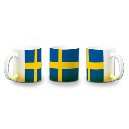 TAZA CON DEGRADADO bandera suecia pais gobierno sueco color personalizada