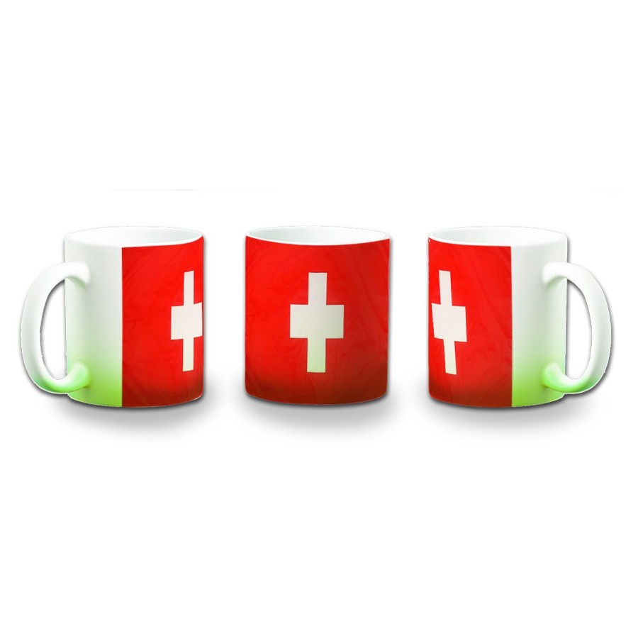 TAZA CON DEGRADADO bandera suiza pais gobierno suizo suizos color personalizada