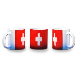 TAZA CON DEGRADADO bandera suiza pais gobierno suizo suizos color personalizada