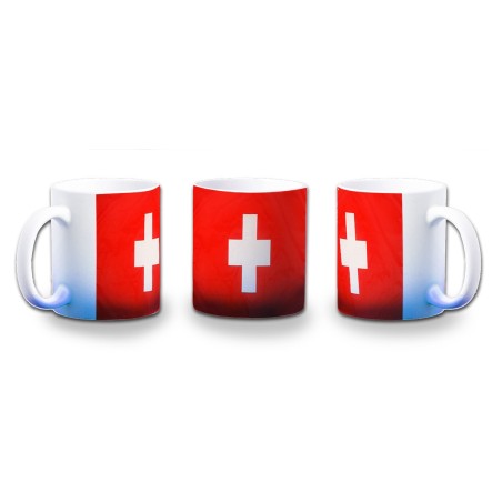 TAZA CON DEGRADADO bandera suiza pais gobierno suizo suizos color personalizada