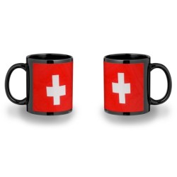 TAZA COLOR RECUADRO bandera suiza pais gobierno suizo suizos color mug jarra cerveza te infusión