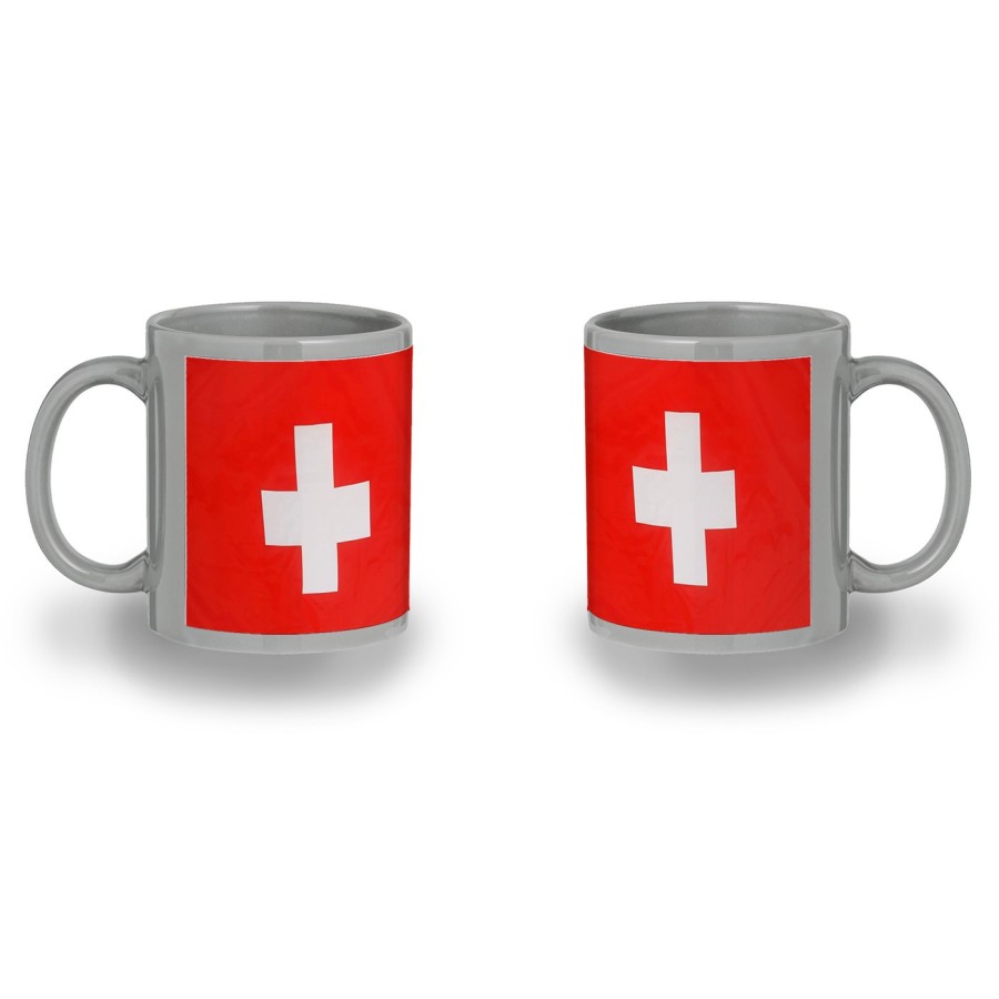 TAZA COLOR RECUADRO bandera suiza pais gobierno suizo suizos color mug jarra cerveza te infusión