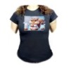 CAMISETA NEGRA MUJER ardilla dentista animal profesion dientes oferta personalizada