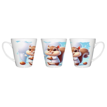 TAZA CÓNICA ardilla dentista animal profesion dientes conica personalizada