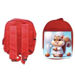 MOCHILA ROJA ardilla...