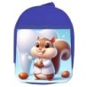 MOCHILA AZUL ardilla dentista animal profesion dientes escolar personalizado picnic excursión deporte