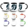 TAZA COLORES logo baloncesto deporte balon jugadores color personalizada