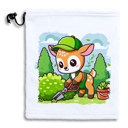 BRAGA GORRO POLAR AJUSTABLE ciervo jardinero animal profesion plantas POLIESTER INVIERNO PERSONALIZADA