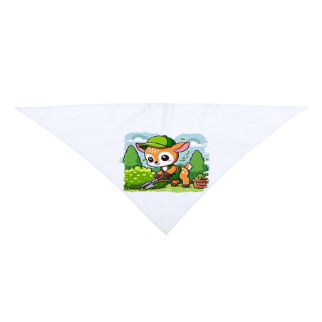 PAÑOLETA TRIANGULAR SUAVE ciervo jardinero animal profesion plantas moda cuello fiestas