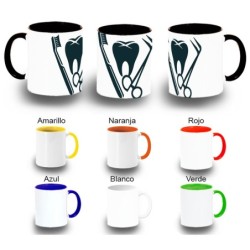 TAZA COLORES logo dentista...