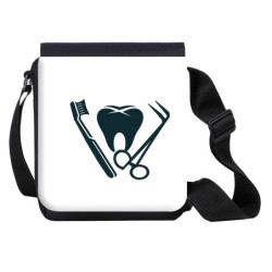 BANDOLERA PEQUEÑA logo dentista profesion dientes medico bolso personalizada