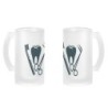 JARRA CERVEZA CRISTAL logo dentista profesion dientes medico esmerilada esmerilado 500ml