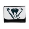 BILLETERA BILLETERO logo dentista profesion dientes medico unisex negro monedero