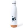 BIDON 750 ML ACERO INOXIDABLE ADORNO DE CORCHO logo dentista profesion dientes medico tapon botella