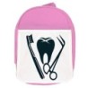 MOCHILA ROSA logo dentista profesion dientes medico escolar personalizado picnic excursión deporte