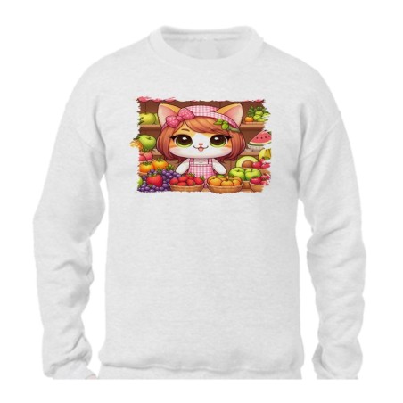 SUDADERA gato frutero animal profesion fruteria personalizada