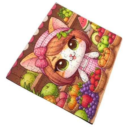 PUZZLE DE TAMAÑO Y PIEZAS A ELEGIR gato frutero animal profesion fruteria rompecabezas educativo puzle