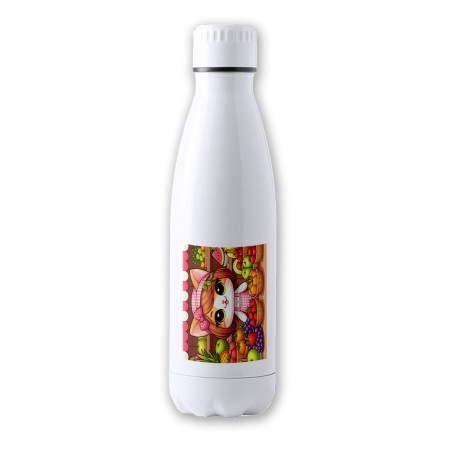 BIDON 700 ML ACERO INOXIDABLE gato frutero animal profesion fruteria tapon seguridad botella