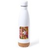 BIDON 750 ML ACERO INOXIDABLE ADORNO DE CORCHO gato frutero animal profesion fruteria tapon botella