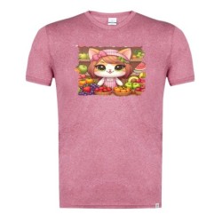 CAMISETA ROJA MEZCLA gato...