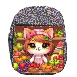 MOCHILA LUNARES ESTAMPADO gato frutero animal profesion fruteria escolar personalizado picnic excursión deporte