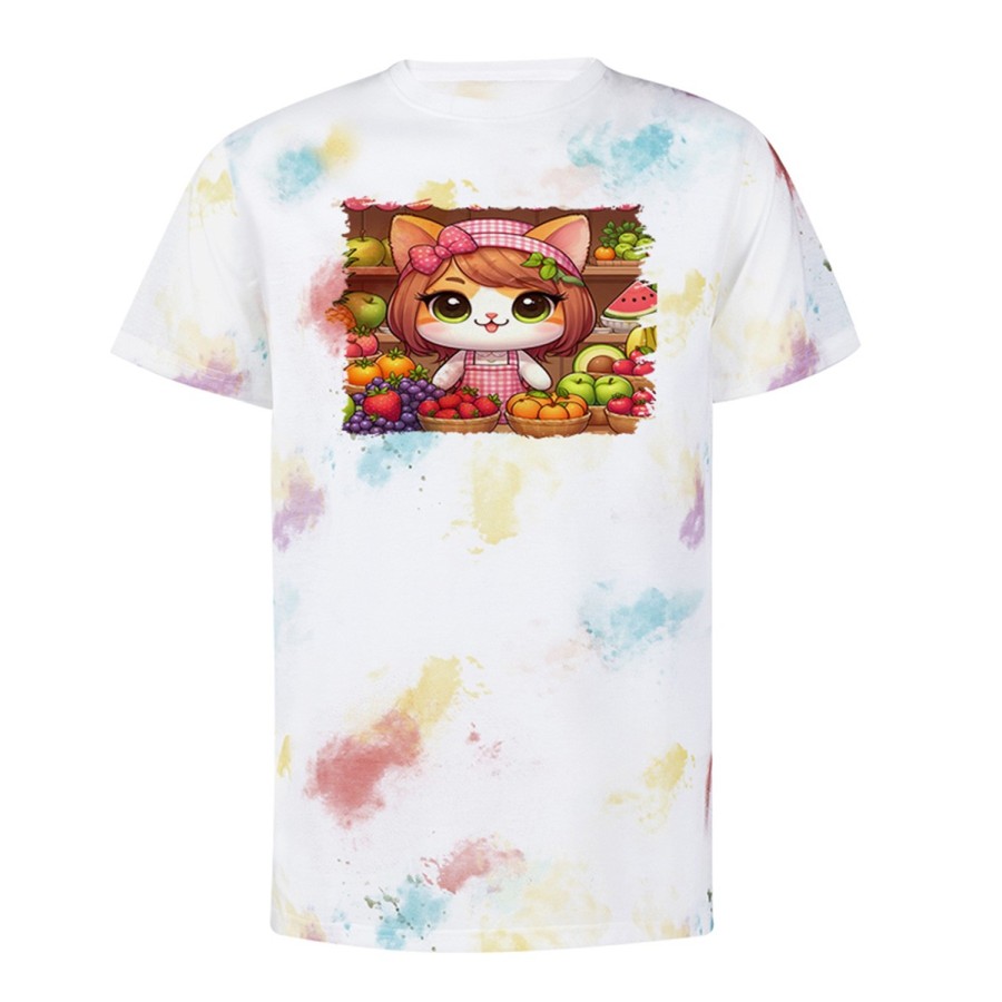 CAMISETA MARCAS COLORES gato frutero animal profesion fruteria personalizada