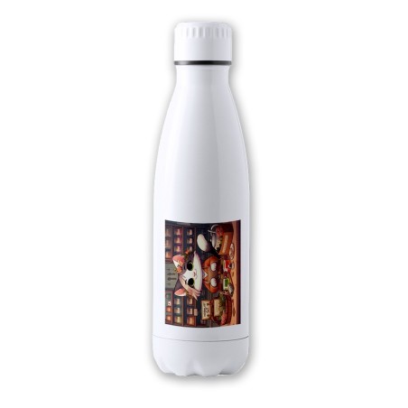 BIDON 700 ML ACERO INOXIDABLE gato herbolista animal profesion herbolisteria tapon seguridad botella