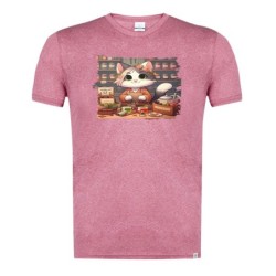 CAMISETA ROJA MEZCLA gato...