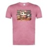 CAMISETA ROJA MEZCLA gato herbolista animal profesion herbolisteria moda verano tshirt