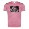 CAMISETA ROJA MEZCLA CON IMAGEN EN TONALIDADES NEGRAS gato herbolista animal profesion herbolisteria tshirt