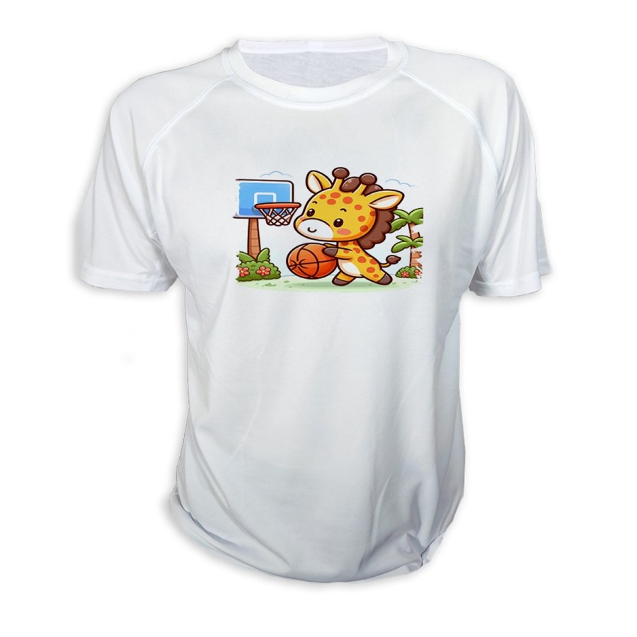 CAMISETA girafa jugador animal deporte baloncesto personalizada