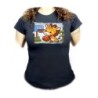 CAMISETA NEGRA MUJER girafa jugador animal deporte baloncesto oferta personalizada