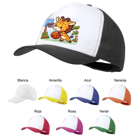 GORRA COLORES girafa jugador animal deporte baloncesto color personalizada