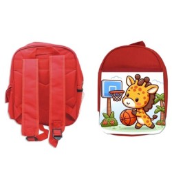 MOCHILA ROJA girafa jugador...