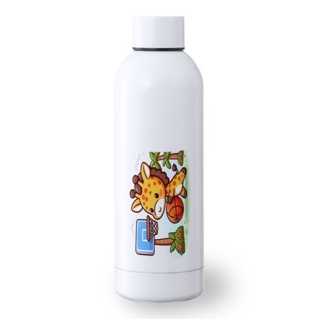 BIDON 500 ML ACERO INOXIDABLE girafa jugador animal deporte baloncesto deporte deportivo botella senderismo