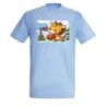 CAMISETA AZUL CIELO girafa jugador animal deporte baloncesto moda verano personalizada