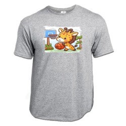 CAMISETA GRIS MEZCLA girafa...