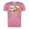 CAMISETA ROJA MEZCLA girafa jugador animal deporte baloncesto moda verano tshirt