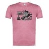 CAMISETA ROJA MEZCLA CON IMAGEN EN TONALIDADES NEGRAS girafa jugador animal deporte baloncesto tshirt