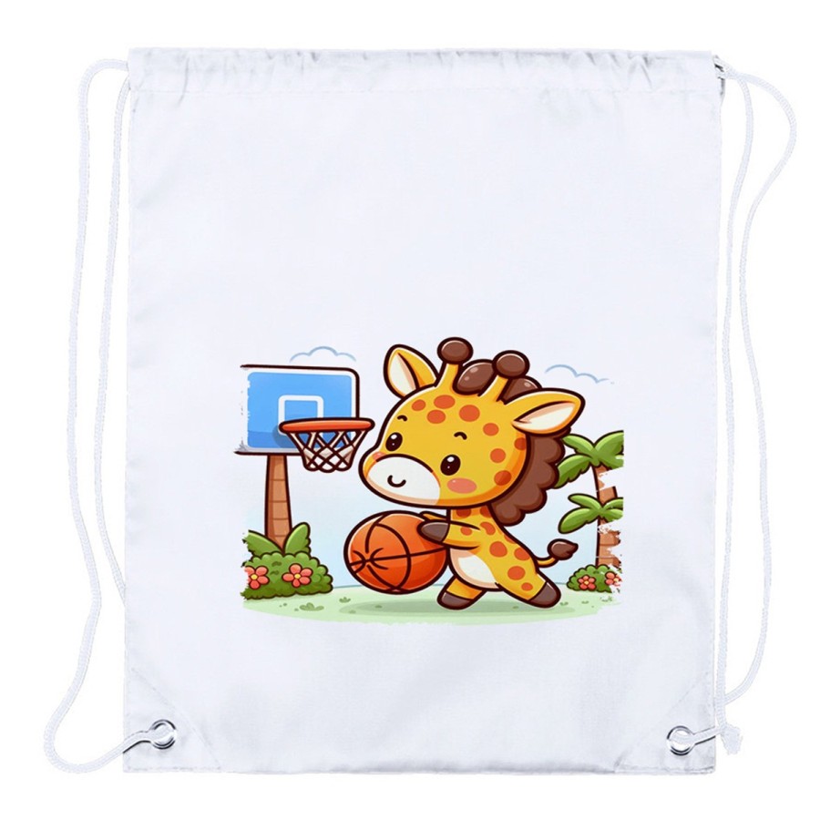 MOCHILA DE CUERDAS (SELECCIONE CANTIDAD) girafa jugador animal deporte baloncesto playa piscina excursion