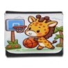 BILLETERA BILLETERO girafa jugador animal deporte baloncesto hombre caballero negro monedero