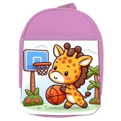 MOCHILA ROSA girafa jugador...